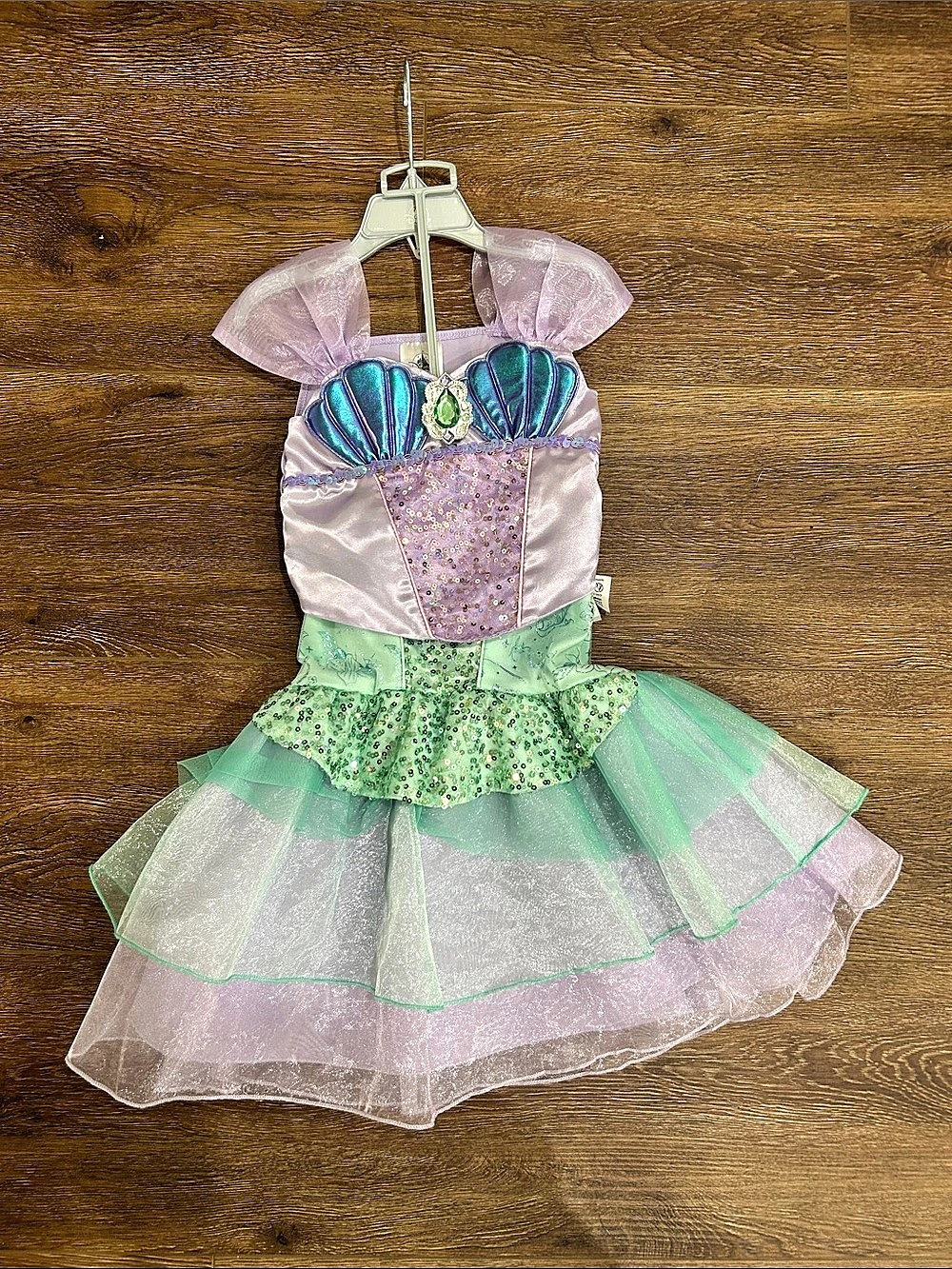 Disney Girls 4T Little Mermaid Halloween Costume Like New